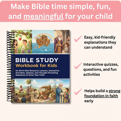Bible Study Workbook For Kids